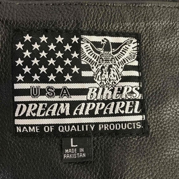 USA Bikers Dream Apparel - Chaps, Motorcycle, Leather, Black, Large - Picture 5 of 5